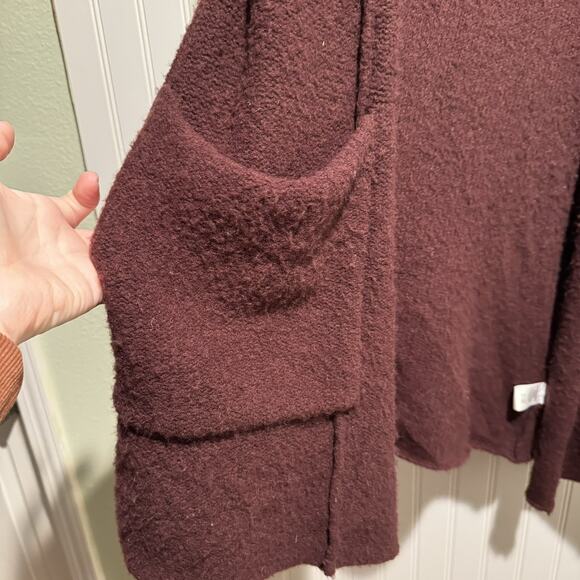 Gentle Fawn Burgundy Cardigan Sweater Longline Size Small - Picture 2 of 5